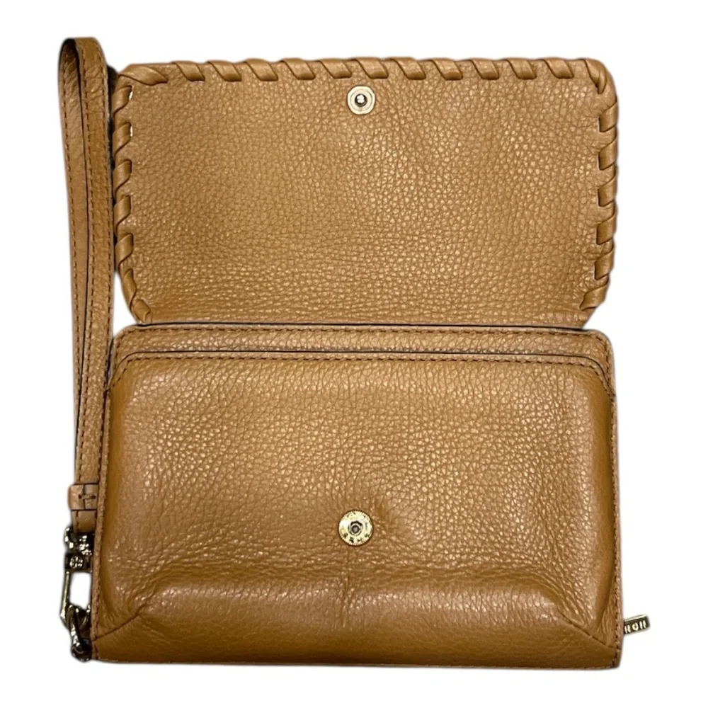 Tori Birch Tan wristlet Logo wallet New